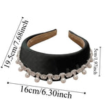 Daiiibabyyy  Headwear Irregular Wide Hairband Rhinestone Waterproof Pearls Sponge Headband Sparkling Gorgeous Rhinestone Korean Hair Hoop