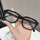 Daiiibabyyy  Ultra light Retro Elegant Oval Eyewear Men's And Women's Anti Blue light Eyeglasses Rice Nail Square Frame Glasses