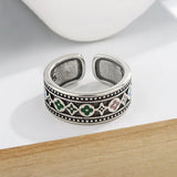 DAIIIBABYYY  -  New Arrival Trendy Flower Design Thai Silver Female Ring Jewelry For Women Christmas Gifts No Fade