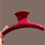 Daiiibabyyy  Fashion Acrylic Large Curved Shape Hair Claws for Women 2025 New Red Geometric Big Shark Clamp Clips Headwear Hair Accessories