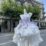 DAIIIBABYYY  -  Dai Lu Purple Princess Dress With Hair Clip Ribbon No Ribbon Super Immortal Wearing Princess Skirt Trail Adult Fairy Dress