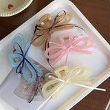 DAIIIBABYYY  -  South Korea's new acrylic large bow streamer grab clip back head hairpin French disc hair shark clip headdress