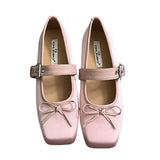 Daiiibabyyy 2024 Red Autumn Women Flat Ballet Shoes Fashion Brand Square toe Slip On Shallow Ladies Casual Ballerinas Shoes Soft Flat