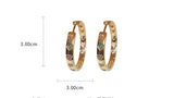 Daiiibabyyy  Simple Spark Colorful CZ Cubic Zirconia Heart Large Hoop Earrings for Women Hollow Round Circle Earring Casual Jewelry