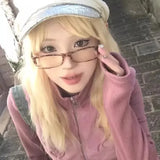 DAIIIBABYYY  -  Game Bayonetta Cosplay Glasses Black Eyeglass Frame Retro Protection Eye Flat Mirror Eyewear Unisex Fashion Accessories Prop