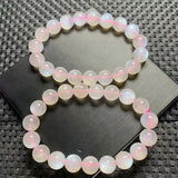DAIIIBABYYY  -  10.8MM Natural Pink Moon Stone Bracelet Fashion Healing Personalized For Men Women Gemstone Jewelry Lovers Gift 1PCS