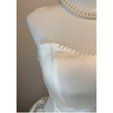 Daiiibabyyy  Simple Strapless Wedding Dresses Korea Satin Tulle Photo Shoot Ball Gowns Tiered Princess Floor-Length Bridal Gown Customized