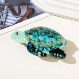 Daiiibabyyy  1Pc Boho Sea Turtle Hair Claw, Acetate Hair Accessory for Beach Vacation, Perfect for Summer Hairstyle