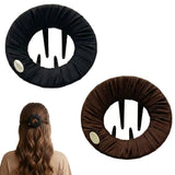 Daiiibabyyy  2pcs Flat Hair Clips for Women, Creaseless Non Slip Strong Hold Round Claw Clips, Hair Accessories for Thick & Thin Hair