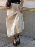 Daiiibabyyy  Leisure and comfortable fluffy flower bud spring and summer new half skirt fashion street photography simple half skirt
