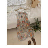 DAIIIBABYYY  -  Retro Camis Dress Sleeveless Off Shoulder Dresses Hot Girls Young Lady Sweet Printed Loose Long A-line Dresses Female Clothing