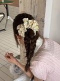Daiiibabyyy  1 Pcs Women's Hair Scrunchies French Gentle Sweet Color Blocked Hair Ties Fashion Large Size High Elasticity Hair Accessories