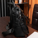 Daiiibabyyy  Large capacity retro style soft women's backpack, convertible shoulder bag, perfect for commuting and travel
