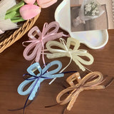 DAIIIBABYYY  -  South Korea's new acrylic large bow streamer grab clip back head hairpin French disc hair shark clip headdress