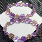DAIIIBABYYY  -  Natural Ametrine Facet Freeform Bracelet For Women Men Love Gift Crystal Beads Strands Jewelry Gift 1PCS