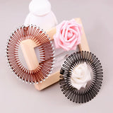 Daiiibabyyy  2pcs Rhinestone Plastic Full Circle Stretch Diamond Flexible Comb Teeth Headband Hair Band Clip Face Wash Fixed Hair Accessories