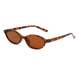 DAIIIBABYYY  -  Retro Oval Frame Sunglasses Fashion Personalized Trendy Small Frame Sunglasses Punk Cat Eyes Sunshade Sun Protection Glasses