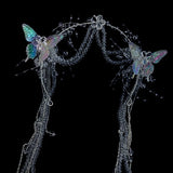 Daiiibabyyy  New Transparent Butterfly Beads Bridal Headwear Beaded Wedding Hairband Accessories Original Crystal Headwear for Women