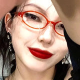 DAIIIBABAYYY  -  Vintage Little Square Frame Glasses Women Y2K Retro Anti-blue Light Eyeglasses Red Green Computer Spectacle Eyewears Goggles