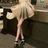DAIIIBABYYY  -  Japanese Summer Lolita New Spliced Lace Gauze Bandage Fashion Slim Minimalist Casual Puff Sleeve Princess Party Dresses