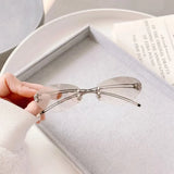 Daiiibabyyy  Korean Fashion Style Sun Glasses for Women Oval Shape Rimless Designer Sunglasses Women Campus Style Female Sunglass