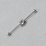 DAIIIBABYYY  -  1PC Industrial Piercing Barbells Jewelry Stainless Steel CZ Heart Ball Pearl Cartilage Helix Earring Body Piercing for Women Men