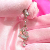 Daiiibabyyy  Y2K Accessories Zircon Planet Moon Belly Rings Sexy Fashion Jewelry Cute Butterfly Body Piercing Jewelry Belly Button Rings