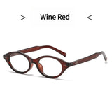 Daiiibabyyy  Small Frame Finished Reading Glasses 0+0.5+1.0+1.5+2.0+2.5+3.0 +3.5 +4.0 Elliptical  Full Frame Anti Blue Light Eyeglass Lenses