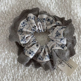 DAIIIBABYYY  -  Niche Design Fashion Blue Floral Large Colon Scrunchie For Sweet Girls Lace  Ballet Hair Rope Hair Band Hair Accessories