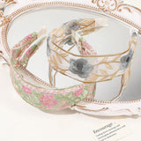 DAIIIBABYYY  -  Elegant Chiffon Embroidery Flower Hairband For Women Sweet Hair Decorate Headband Hair Hoop Band Turban Fashion Hair Accessories