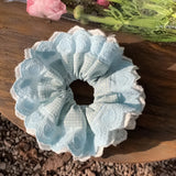 DAIIIBABYYY  -  Sweet Lace Headband For Girls Light Blue Gentle Pleated Lace Hair Hoop Ponytail Maruko Hair Ring Large Intestine Hair Ring