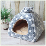 DAIIIBABYYY  -  Foldable Dog House Mat,Cat Litter Teddy Pomeranian Puppy Tent Kennel Nest,Small Medium Dog Chihuahua Mongolian Yurts,Pet Bed
