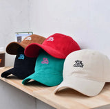 Daiiibabyyy  Korean  ins green soft top baseball cap for women, autumn and winter Japanese fashion versatile letter embroidered duckbill cap