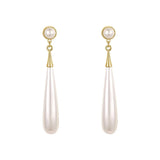 Daiiibabyyy  French Elegant Temperament Imitation Pearl Drop Shaped Long Earrings Party Premium Accessories for Womens Fashion Luxury Jewelry