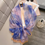 DAIIIBABYYY  -  New Design Brand Scarf Fashion Small Broken Floral Bubble Chiffon Shawl Spring Autumn Wrap Hijabs Lady Pashmina Foulards Bandana