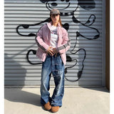 DAIIIBABYYY  -  Blue Women Jeans Streetwear Vintage Fashion High Waisted Wide Leg Jean Y2K Female Trouser 2024 NEW Hip Hop Baggy Denim Pants