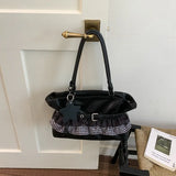Daiiibabyyy  Korean Style Large Capacity Tote Bag Ballet Style Tote Bag, Women's New Commuting Handheld Shoulder Bag for Daily Work Travel