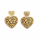 Daiiibabyyy  Y2K Jewelry Pink Leopard Earrings Korean Fashion Punk Cool Egirl Acrylic Dangle Earrings for Women 2000s Accessories Party
