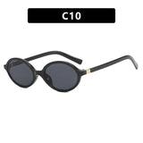 Daiiibabyyy  Oval Small Frame Retro Female Korean Plain Glasses Anti-blue Light Eyeglasses Eye Protection Ladies Optical Spectacle Eyeglass