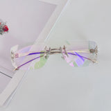 Daiiibabyyy  Y2K Stylish Rimless Sunglasses for Women Future Technology Sense Sun Glasses for Woman Korean Style Man Sun Glass