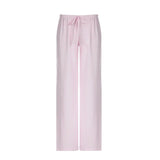 Daiiibabyyy  Casual Striped Pants Draped Floor-Length Women Autumn All-season Multiple Styles High Waist Tie Straight Comfortable Home Pants