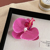 DAIIIBABYYY  -  Sweet Orchid Flower Hairpin Girl Women Summer Seaside Vacation Headwear Duckbill Clip Bohemian Hair Accessories