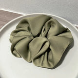 DAIIIBABYYY  -  Red Hair Scrunchies for Girls Hair Ties Big Size Ropes for Pony Accessories Satin Silk Fashion Style
