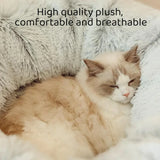 DAIIIBABYYY  -  Multifunctional Cat Tunnel Bed with Mat Big Tube Playground Toys Soft Plush Material Full Shape Non-slip for Kitten Cat Puppy