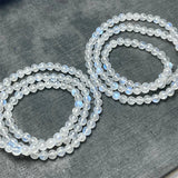 DAIIIBABYYY  -  5MM Natural Blue Moon Stone Triple Circle Bracelet Handmade Fortune Energy Mineral Woman Amulet Jewelry Gift 1PCS