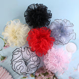 Daiiibabyyy  1PC Ruffled Organza Hair Scrunchies, Multi - Color Chiffon Hair Ties, Stylish Hair Accessories, Ideal for Daily & Party Looks