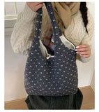 Daiiibabyyy  Korean Women Fashion Grunge Fur Bag Vintage All Match Streetwear Ins Handbags Casual Y2k Aesthetic Trendy Shoulder Underarm Bags