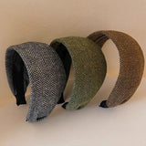 Daiiibabyyy  Vintage Wide Headband Women Thick Wool Hairband Fashionable Hair Accessories Stylish Hairband Chic Wide Headband for Women