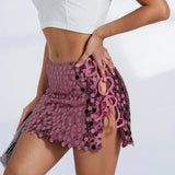 Daiiibabyyy  Ladies Elegant Side Slit Night Club Half Dresses Hot Woman Sequins Shinny Mini Skirts 2025 Solid Color Bag Hips Bodycon Skirts