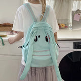 Daiiibabyyy  Cartoon Rabbit Ear Mochila Y2K Personalized Travel Mochilas Student Backpack School Bag Korean Style Cute Bags for Woman